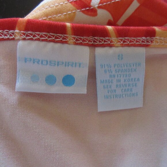 Pro Spirit V neck Orange floral knit top size s - Picture 8 of 8